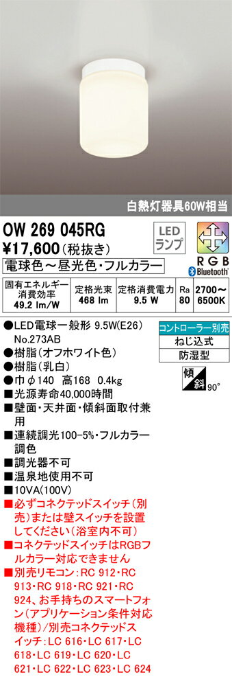 オーデリック　OW269045RG　ランプ別梱包 Σ