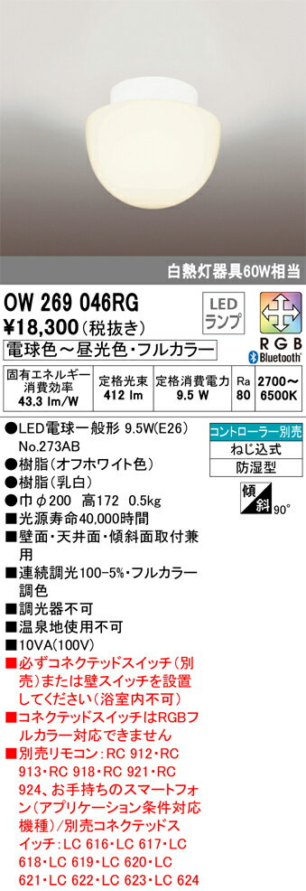 オーデリック　OW269046RG　ランプ別梱包 Σ