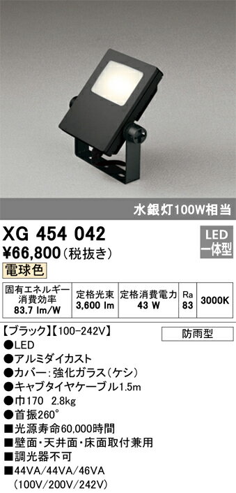 オーデリック　XG454042　LED投光器 Σ