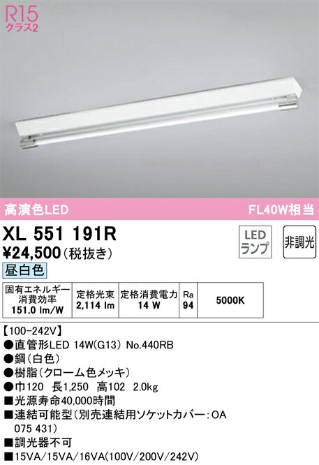 オーデリック　XL551191R　ランプ別梱包 Σ