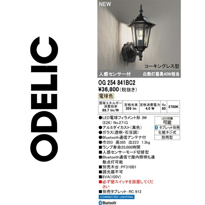 オーデリック　OG254841BC2　ランプ別梱包　Σ