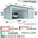 イナバ物置 SGN-358MPB-3 イナバ倉庫・ガレージ 3棟タイプ 【一般型 ミディアム ベタ基礎】【お届け先 関東限定】 ⇒■