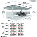 イナバ物置 BM-28SL 追加棟(2棟目以降) 豪雪型 自転車置場(駐輪場) BMタイプ 7台収納【基本棟同時購入のみ手配可】【お届け先 関東限定】 ⇒■