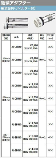パーパス JJ-EB510 循環アダプター 循環金具(フィルター付) 浴槽の肉厚35〜55mm(金属ネジ) パイプ長さ500mm ⇒□ パーパス JJ-EB510 循環アダプター 循環金具(フィルター付) 浴槽の肉厚35〜55mm(金属ネジ) パイプ長さ500mm ⇒□