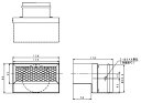 パーパス HM-1300C〔LC92〕 排気部材 取替用排気カバー(旧松下製取替用) ⇒□