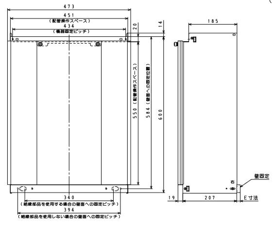 パーパス　HC-N6033〔LG39〕　給湯器部材 配管カバー H=600mm　⇒□