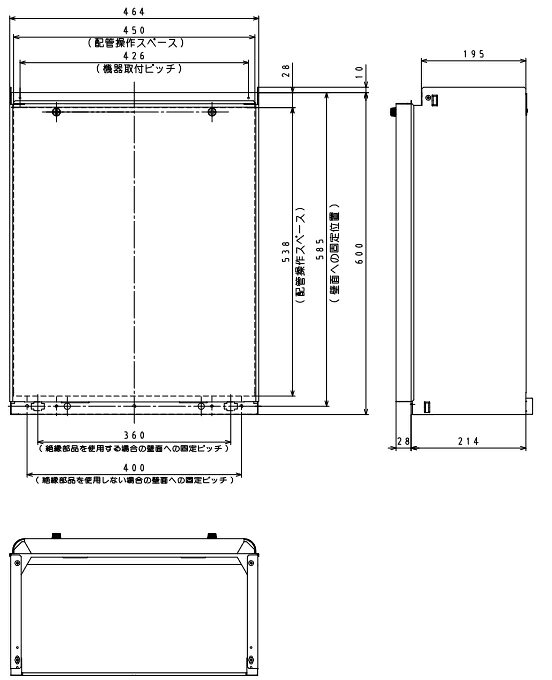 パーパス　HC-6039-W〔LL77〕　給湯器部材 配管カバー H=600mm ホワイト　⇒□