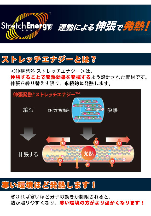 安全靴・作業着のワークストリートの暖かい 発熱 インナー ストレッチ A-FORCE アルファフォース 秋冬インナー ストレッチエナジーロングタイツ AF-1713 S〜3L アルトコーポレーション｜アングル2