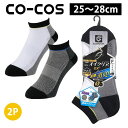 CO-COS コーコス グラディエーター 靴下 ニオイクリアスニーカー先丸2足組 G-9217(4)