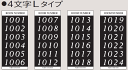 田島メタルワーク TAJIMA ルームナンバーシール 数字4文字・Lタイプ × 6部屋分 1シートから