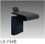 SPG　サヌキ　SUS棚柱用　棚受　（L型）　LS-744B　ステンレス製・ラバーなし　本体：ブラック色