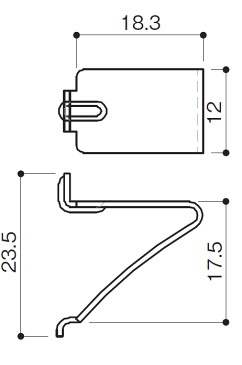 SPG　サヌキ　SUS棚柱用 棚受　（V型）　LS−719C　ステンレス製・スポンジ付き（ブラック色）
