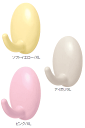 石こうボードにピンで取り付け 【シロクマ どこでもフック】 Uピンタイプ C-10U たまごフック (XLサイズ)