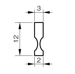 ステンレス　SUS 目地棒　3×12　L=1820　生地　杉田エース　ACE　S-312　※本品は「大型宅配便送料」が適用されます　※代金引換のご利用はできません