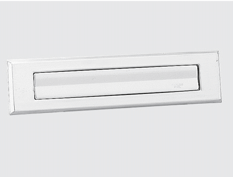 シブタニ　玄関扉用　ポスト口（投入口）　DP-81　ステンレス製　ヘアーライン（シルバー）仕上