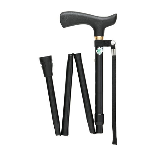 楽天金物PRO楽天市場店Fuji Home（フジホーム）Walking Stick（ステッキ・杖）WB3755ベーシック E 折畳Sブラック