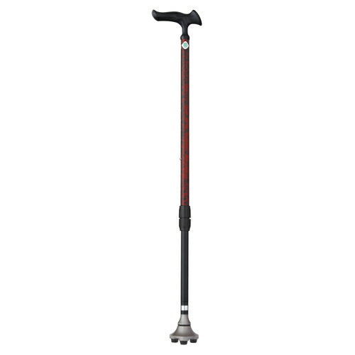 メーカー直送品Fuji Home(フジホーム）Walking Stick(ステッキ・杖)WB3824かるがも 3ポイントステッキバーズアイレッドステッキ つえ 杖軽量 おしゃれ 歩行器 介護杖 介護 歩行補助 立ち上がり補助 敬老の日 ギフト プレゼント