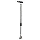 楽天金物PRO楽天市場店【送料無料】メーカー直送品Fuji Home（フジホーム）Walking Stick（ステッキ・杖）WB3825かるがも 3ポイントステッキバーズアイシルバーステッキ つえ 杖軽量 おしゃれ 歩行器 介護杖 介護 歩行補助 立ち上がり補助 敬老の日 ギフト プレゼント