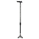 【送料無料】メーカー直送品Fuji Home(フジホーム）【非課税対象品】Walking Stick(ステッキ・杖)WB3828かるがも 4ポイントステッキバーズアイシルバーステッキ つえ 杖軽量 おしゃれ 歩行器 介護杖 介護 歩行補助 立ち上がり補助 敬老の日 ギフト