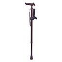 【送料無料】メーカー直送品Fuji Home(フジホーム）Walking Stick(ステッキ・杖)WB3831かるがも オム 補助グリップ付 伸縮S・M兼用木目ミディアム受注生産