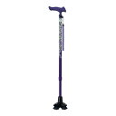 【送料無料】メーカー直送品Fuji Home(フジホーム）Walking Stick(ステッキ・杖)WB3841かるがも ファム 4点DX 伸縮Sリーフネイビー受注生産ステッキ つえ 杖軽量 女性 女性用　おしゃれ 歩行器 介護杖 介護 歩行補助 立ち上がり補助 敬老の日