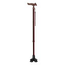 【送料無料】メーカー直送品Fuji Home(フジホーム）Walking Stick(ステッキ・杖)WB3843かるがも オム 4点DX 伸縮S・M兼用木目ミディアム受注生産ステッキ つえ 杖軽量 女性 女性用　おしゃれ 歩行器 介護杖 介護 歩行補助 立ち上がり補助