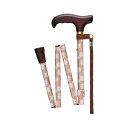 Fuji Home(フジホーム）Walking Stick(ステッキ・杖)WB3939ベーシック 折畳Sステンシルピンク