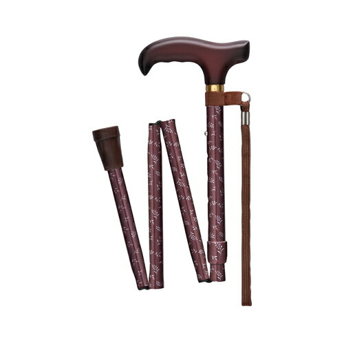 Fuji Home(フジホーム）Walking Stick(ステッキ・杖)WB3940ベーシック 折畳Sフローレット