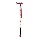 Fuji Home(フジホーム)Walking Stick(ステッキ・杖)WB5217かるがもファム2 伸縮花柄ホワイト