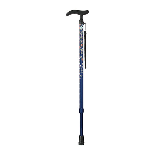 乐天商城 - 【送料無料】メーカー直送品Fuji Home(フジホーム）Walking Stick(ステッキ・杖)WB5227アクティブグレース 伸縮Sボタニカルネイビー