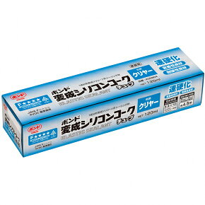 コニシ ボンド 変成シリコンコーク クリヤー 120ml #05804 屋内外の幅広い目地シールに使用できる1成分形変成シリコーン系シーリング材です。 透明タイプで仕上がりが目立ちにくく、住宅の補修から設備工事まで幅広く対応します。 耐候性・耐水性に優れ、長期間安定したシール性能を発揮します。 【商品の特長】 ● 透明タイプで仕上がりが目立ちにくい ● 1成分形で扱いやすく、硬化も安定 ● 耐候性・耐水性に優れ、屋内外で使用可能 ● 金属・木材・ガラス・タイルなど多用途に対応 ● カビが生えにくい設計（防カビタイプ） ● 日本製で品質も安定 【用途】 ● キッチン・浴室・洗面所まわりのシール ● サッシまわり・建具まわりの目地補修 ● 外壁・屋根のひび割れ補修 ● 設備工事・配管まわりのシール 【商品仕様】 品名：変成シリコンコーク クリヤー 品番：#05804 種類：1成分形変成シリコーン系シーリング材 内容量：120ml 色：クリヤー（透明） JANコード：4901490058044 原産国：日本 【使用方法のポイント】 ● 施工前にホコリ・油分・水分をしっかり除去してください ● カートリッジ先端を用途に合わせてカットして使用してください ● 施工後はヘラなどで均一にならすと仕上がりがきれいです 【注意事項】 ● 乾燥前に水がかからないようにしてください ● 用途に適合していることを確認してご使用ください ● 詳細な施工条件はメーカー資料をご確認ください