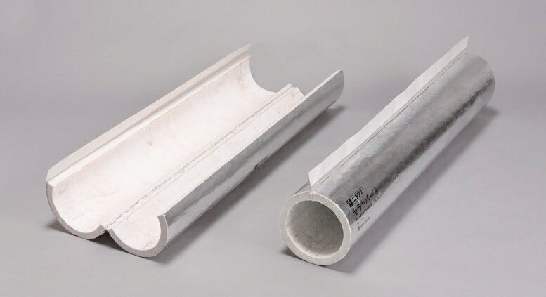 【8本セット】ニチアス セラカバーS 直管用 150φ×20mm×1m (呼び径150mm) 厨房排気ダクト用防火材 不燃認定品 ワンタッチ施工