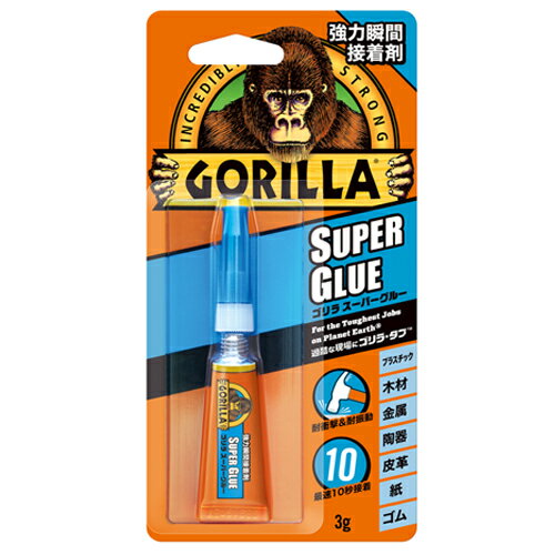 【小箱10個入り】KURE 呉工業接着剤ゴリラ スーパーグルー 1771 (3g)【お得なまとめ買い 超強力 接着剤プラスチック 木材 金属 陶器 皮革 紙 ゴム アメリカ No.1 ブランド】