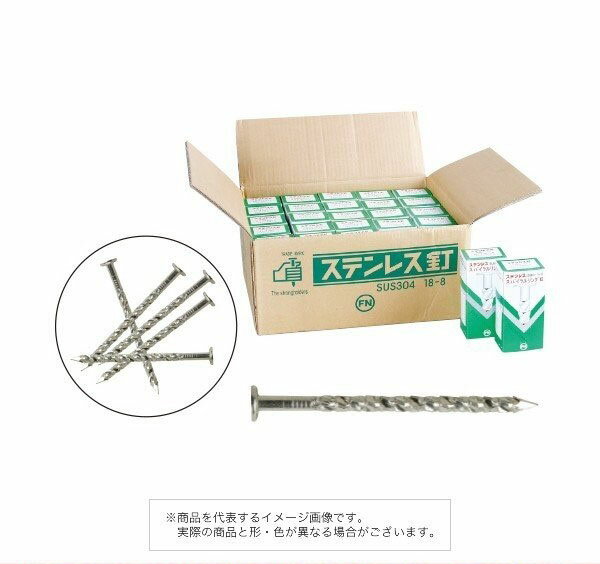 Rakuten - KNフジニッテイ株式会社 ステンレス・スパイラルリング釘 平頭 #11×65