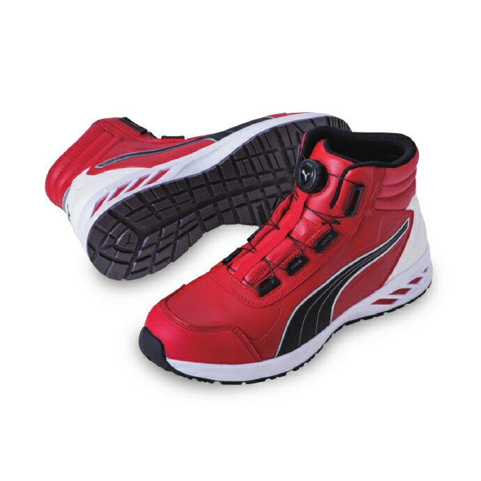 Rakuten - 【PUMA】安全靴No.63.358.0（赤/黒）RIDER 2.0 DISC MID / JAPAN ATHLETIC ライダー2.0 レッド＆ブラック ディスク ミッド セーフティシューズ PUMAプーマ 安全靴 作業靴 安全スニーカー