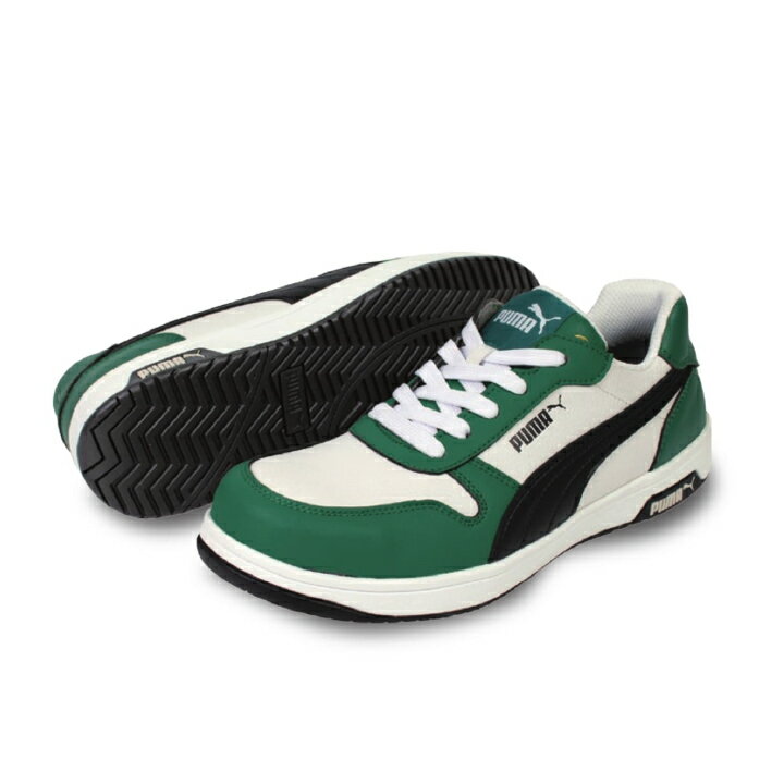 樂天商城 - 【PUMA】安全靴No.64.209.0（緑）FRONTCOURT LOW / HERITAGE フロントコート グリーン ロー セーフティシューズ PUMAプーマ 安全靴 作業靴 安全スニーカー25.0cm～28.0cm