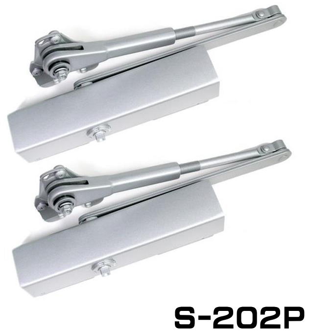 リョービ S-202P ドアクローザー シルバー色 ※2台入りお買い得セット（1セットあたり：5,450円）RYOBI S202P