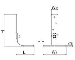 シロクマ　耐震金具　EP-531　40mm　オフホワイト色