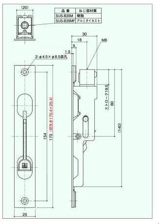 中西産業　フランス落し　SUS-835M　【樹脂仕様】 2