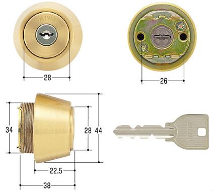 美和ロック U9シリンダー LSPタイプ ゴールド色 ※U9.TE-22.CY-BS(MCY-159) 10個セット 2