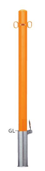 帝金バリカー 52-P 着脱式 Pケース(フタ付) 60.5mm径 ピラー型スチール製 セット品 TEIKIN 車止めポール ※北海道・沖縄県・離島の方はご購入...