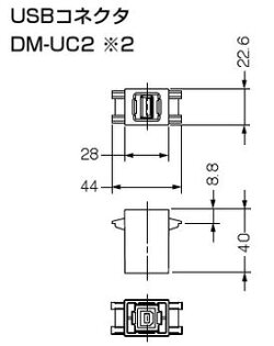 LAMPデスクトップマルチタップコンセント×2DMS-PP-WT