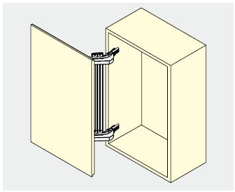 LAMP　LIN-X　モノフラットリックスヒンジ　簡単に開き戸をフラット扉に取替えできる。一ランク上の家具へ自分でDIY の商品画像