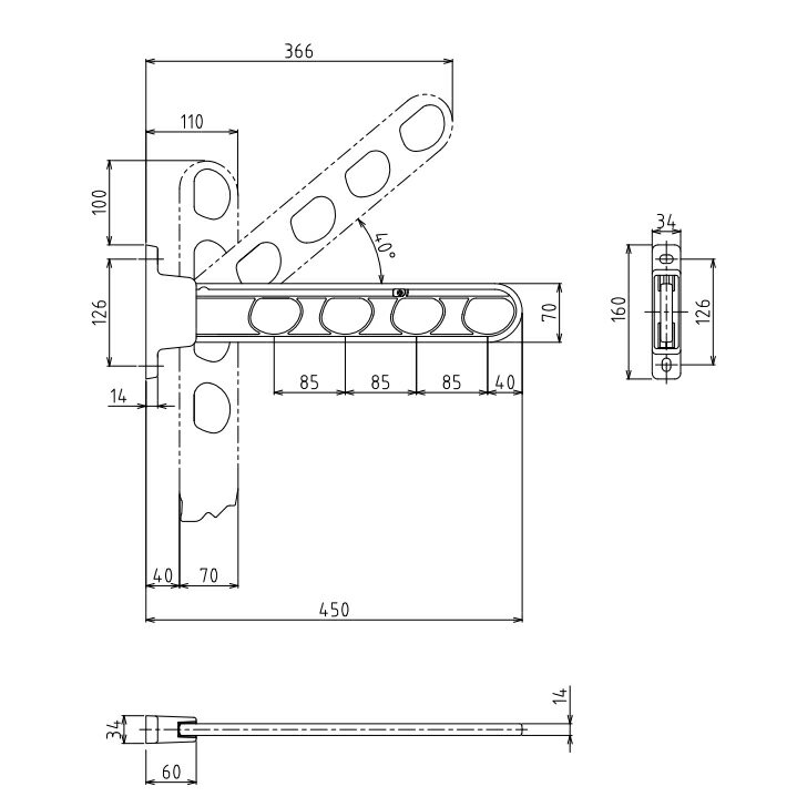 ホスクリーン ZAN-1150-PW パールホワイト[1組(2本)入]【0004-00494】