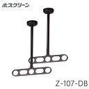 川口技研 軒天用 ホスクリーン Z-107-DB ダークブロンズ ロングサイズの1本シャフトタイプ。 価格は1セット(2本)の価格です。他にライトブロンズLBがございます。Z-107-LB ライトブロンズZ-107-DB ダークブロンズロングサイズの1本シャフトタイプ●仕様アーム長さ　430ミリ全長　560ミリから780ミリ無段階の高さ調整　0ミリから220ミリ傾斜天井対応 ： 前方30°（5寸5分勾配まで）＋後方5°左右角度調整 ： 各3°●材質ベース ：　アルミダイカスト（塗装仕上）カバー ：　AES樹脂シャフト ：　アルミ押出形材（アルマイト＋塗装）アーム ：　アルミダイカスト（塗装仕上）金具・ネジ類 ：　ステンレス木部取付用パーツが付属します。TPネジ　5x50　 2