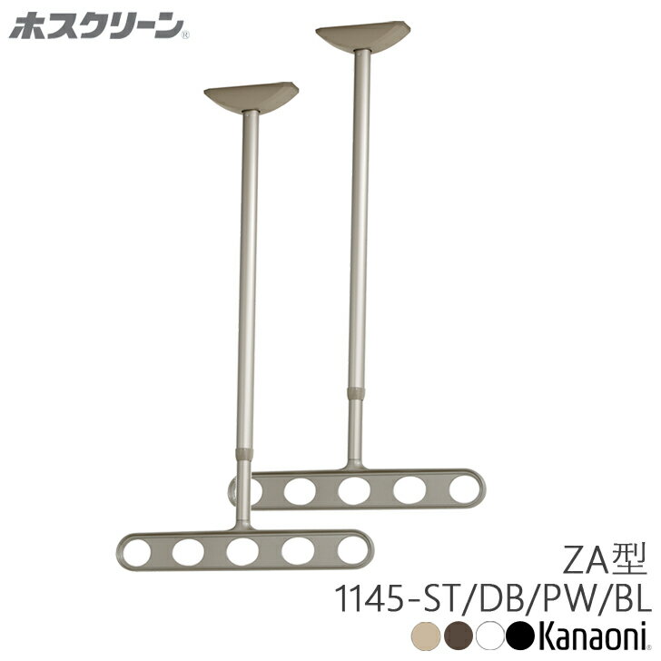 川口技研 ホスクリーン ZA-1145 ST/DB/PW/BL 木下地用取付パーツ付 軒天用 物干し 屋外用
