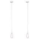 NASTA ナスタ KS-NRP020-MM-WR エアフープ 天井取付タイプ AirHoop ホワイトxレッド Mサイズ(使用時全長550ミリ) 2本セット物...