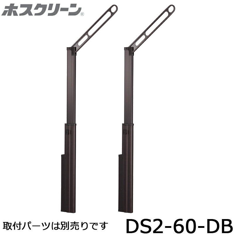 ＼最大400円オフクーポン配布中 くらしにプラス+／ 川口技研 ホスクリーン DS2-60-DB ダークブロンズ 2本入り 腰壁用上下式スマートタイプ 物干し 屋外用