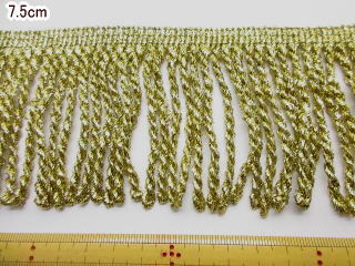 フリンジ-ゴールド 7.5cm幅【10cm単位販売】FRHW-JB-335-75【ネコポス便OK】