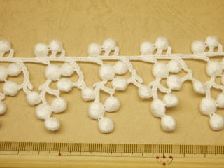 ケミカルレース-白【10cm単位販売】CRH-F12632N【ネコポス便OK】